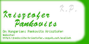 krisztofer pankovits business card